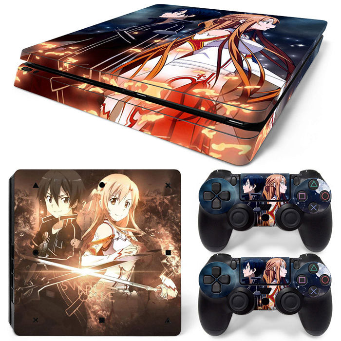 Alice and Kirito Sword Art Online PS4 Slim Skin