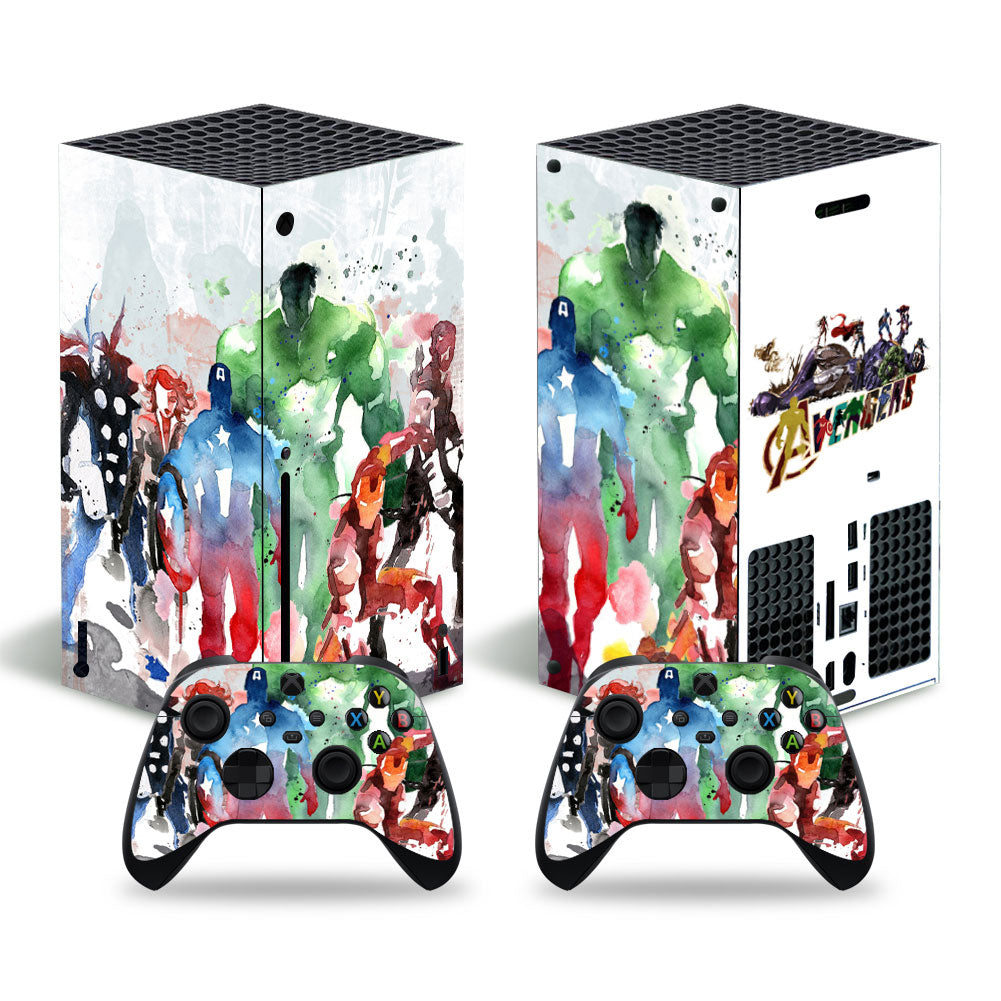 Avengers Water Color Marvel Xbox Series X Skin