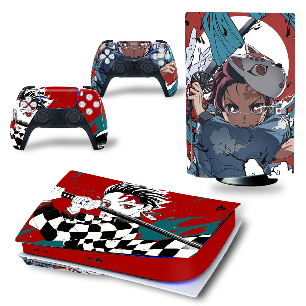 Tanjiro's Hakuko Mask Demon Slayer PS5 Skin