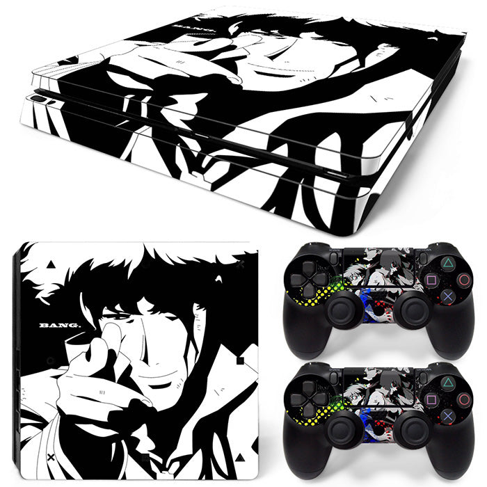 Spike Spiegel Silhouette Cowboy Bebop PS4 Slim Skin