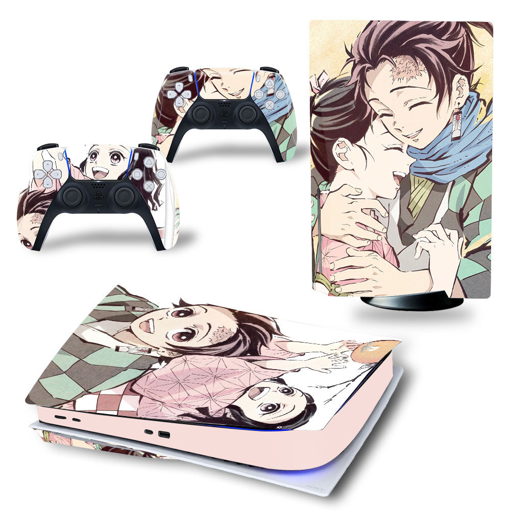 Tanjiro & Nezuko Hug Demon Slayer PS5 Skin