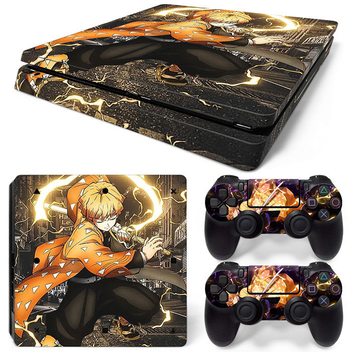 Zenitsu Thunder Breathing Streets Demon Slayer PS4 Slim Skin